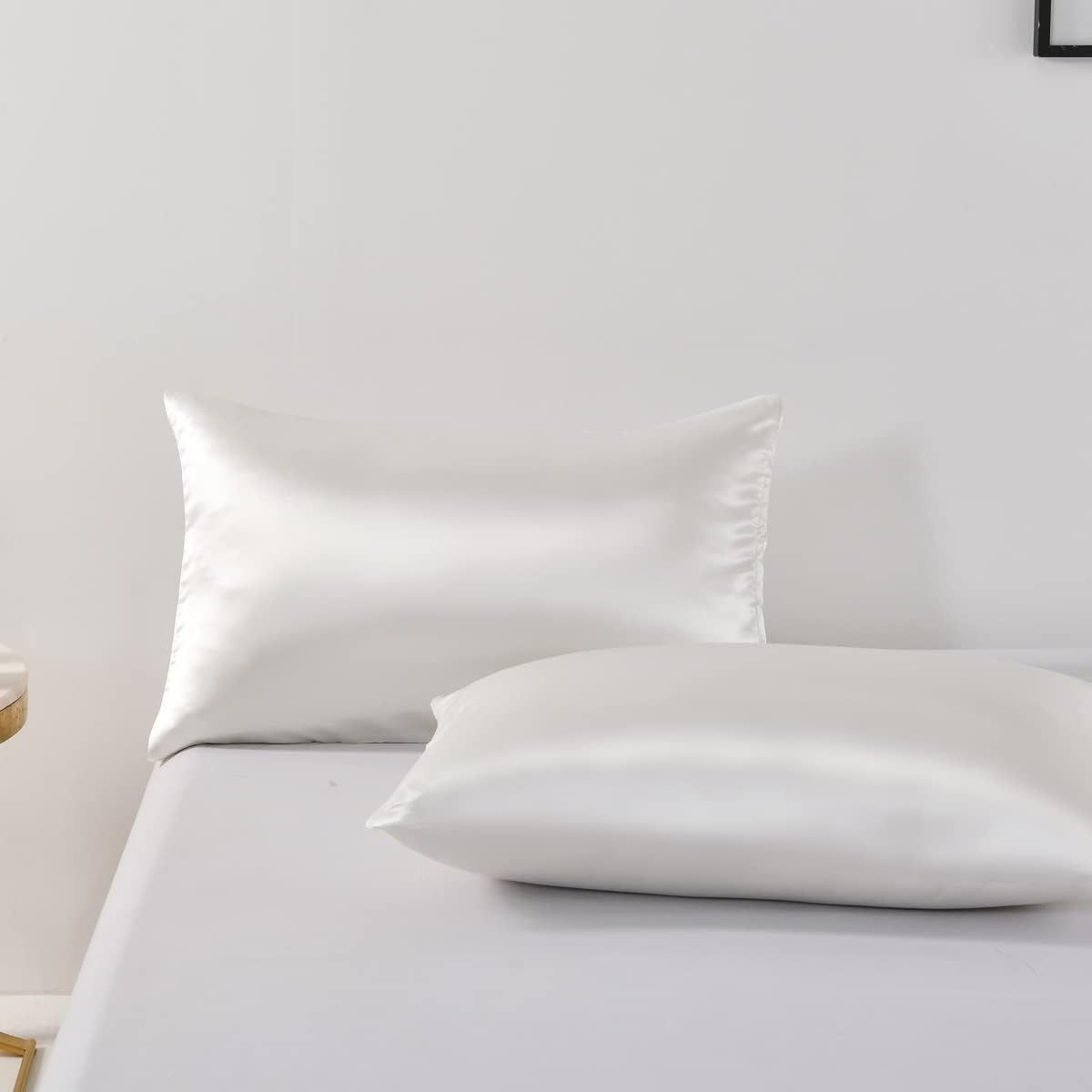Satin Quilt cover Set Hotel 3 Pieces Quilt cover with Pillowcase, Art Silk Bedding Set-Luxury Soft Silky V1317-SD90-AUD-3JT-BZ-BAI