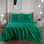 Art Silk Satin Sheet Set Hotel 4 Pieces Fitted/Flat Sheet Bedding Set-Luxury Soft Silky Sheets for Hair and V1317-SD90-AUD-4JT-LV