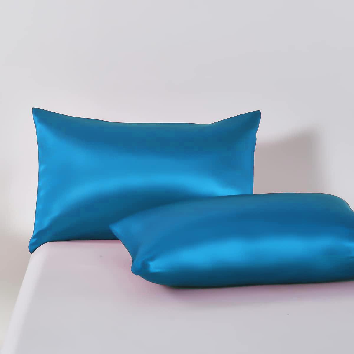 Satin Quilt cover Set Hotel 3 Pieces Quilt cover with Pillowcase, Art Silk Bedding Set-Luxury Soft Silky V1317-SD90-AUK-3JT-BZ-HL
