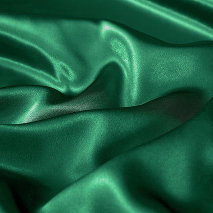 Satin Quilt cover Set Hotel 3 Pieces Quilt cover with Pillowcase, Art Silk Bedding Set-Luxury Soft Silky pillowcase for Hair and Skin, Similar to Silk Duvet/Donna Cover Set- 3 Pieces(King,Green)