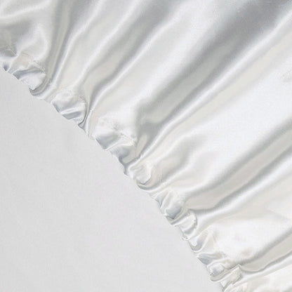 Art Silk Satin Sheet Set Hotel 4 Pieces Fitted/Flat Sheet Bedding Set-Luxury Soft Silky Sheets for Hair and V1317-SD90-AUK-4JT-BAI