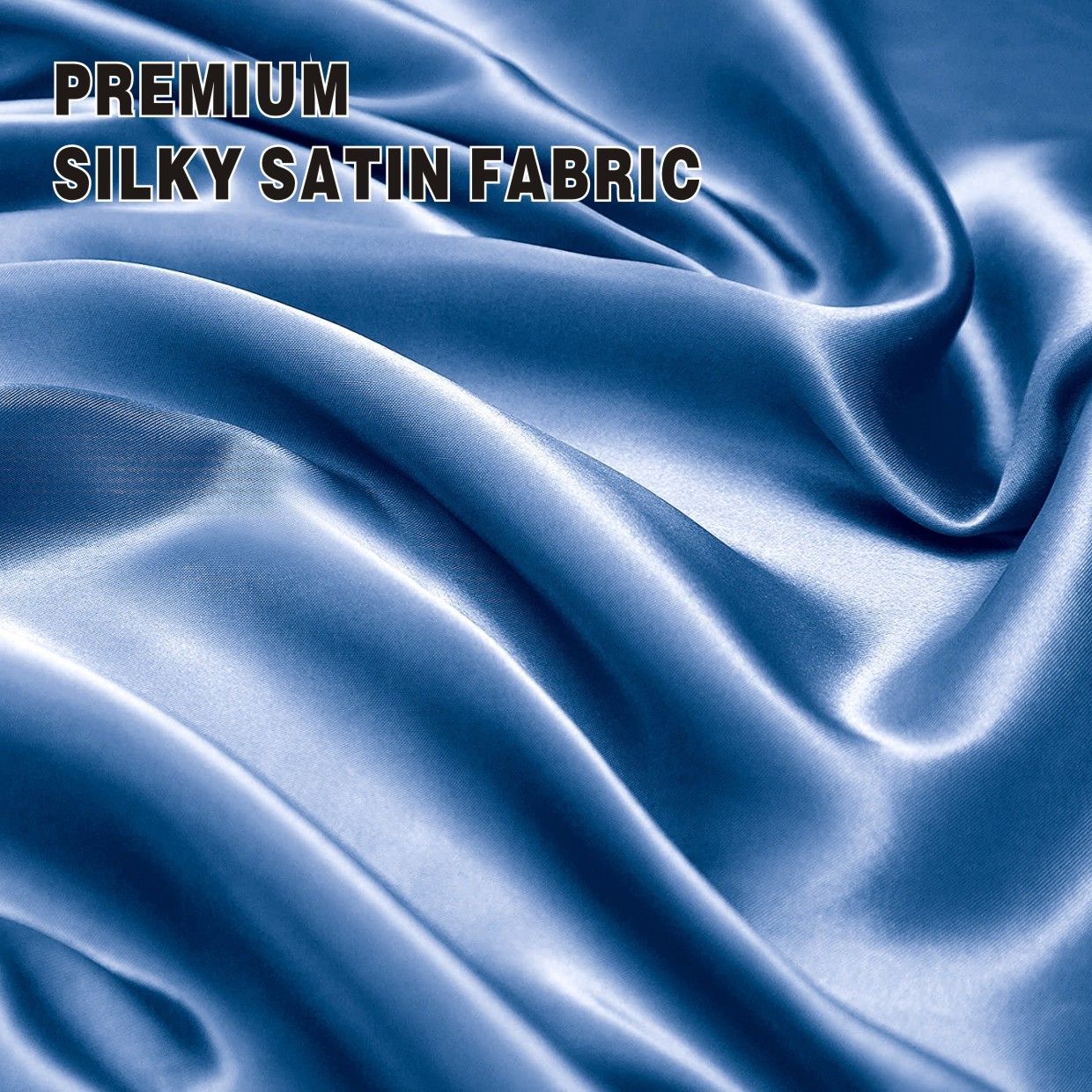 Art Silk Satin Sheet Set Hotel 4 Pieces Fitted/Flat Sheet Bedding Set-Luxury Soft Silky Sheets for Hair and V1317-SD90-AUK-4JT-HL