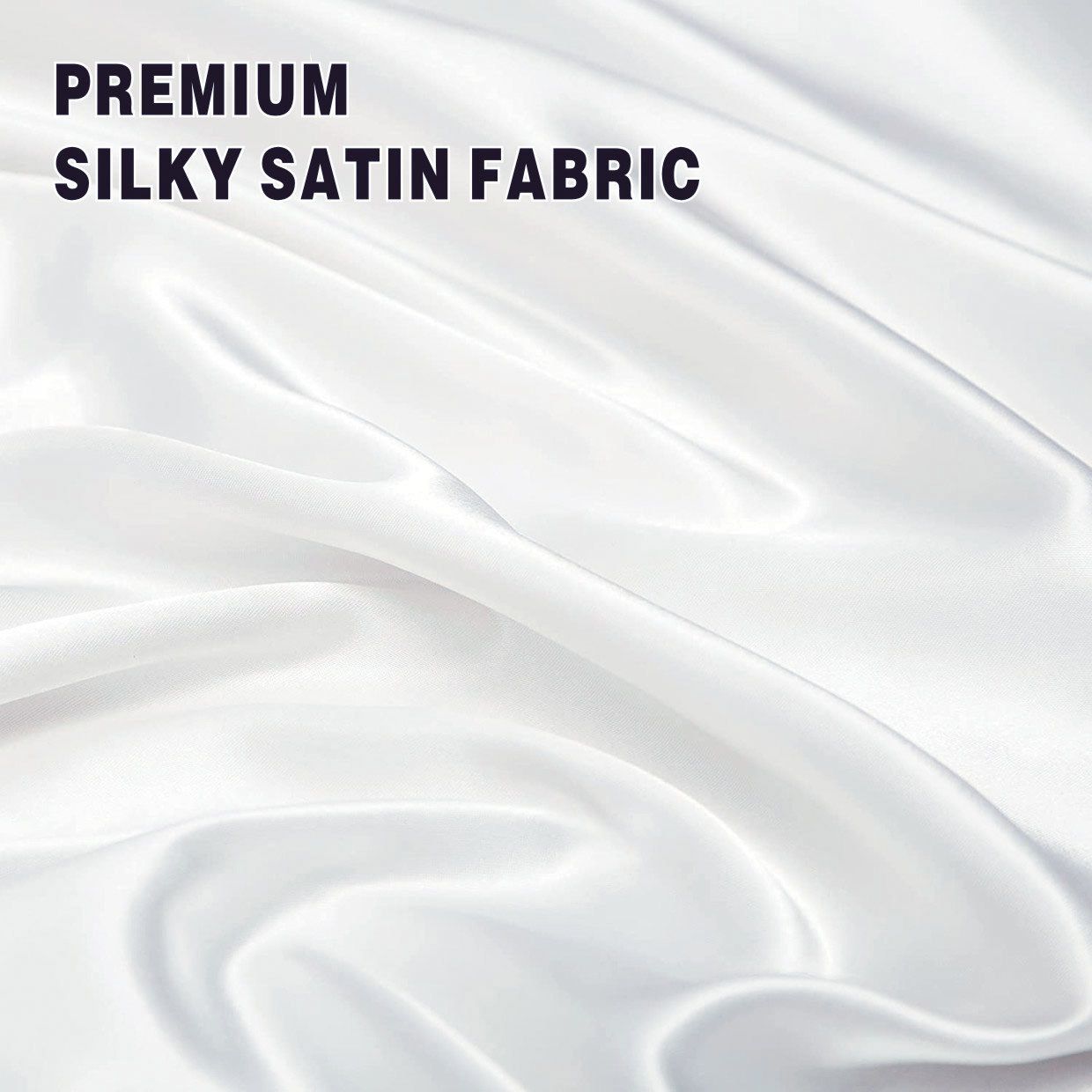 Art Silk Satin Sheet Set Hotel 3 Pieces Fitted/Flat Sheet Bedding Set-Luxury Soft Silky Sheets for Hair and V1317-SD90-AUKS-4JT-BAI