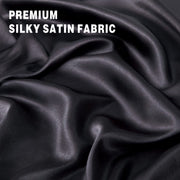 Art Silk Satin Sheet Set Hotel 3 Pieces Fitted/Flat Sheet Bedding Set-Luxury Soft Silky Sheets for Hair and V1317-SD90-AUKS-4JT-HEI