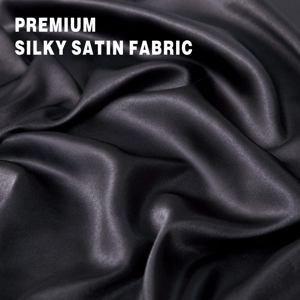 Art Silk Satin Sheet Set Hotel 3 Pieces Fitted/Flat Sheet Bedding Set-Luxury Soft Silky Sheets for Hair and V1317-SD90-AUKS-4JT-HEI
