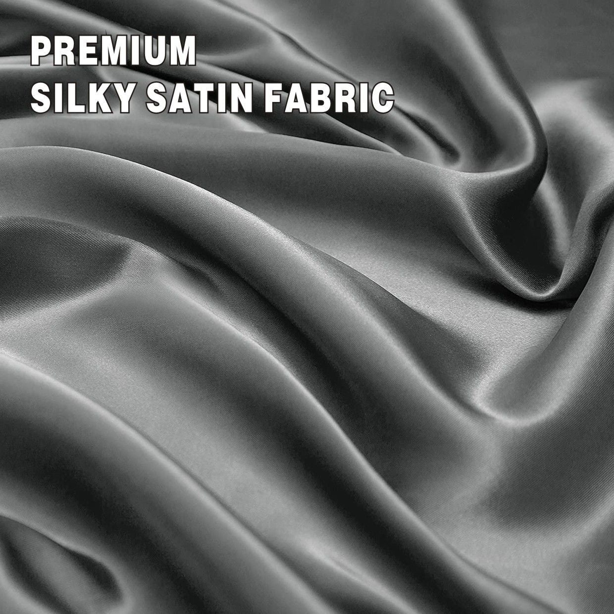 Art Silk Satin Sheet Set Hotel 3 Pieces Fitted/Flat Sheet Bedding Set-Luxury Soft Silky Sheets for Hair and V1317-SD90-AUKS-4JT-HUI