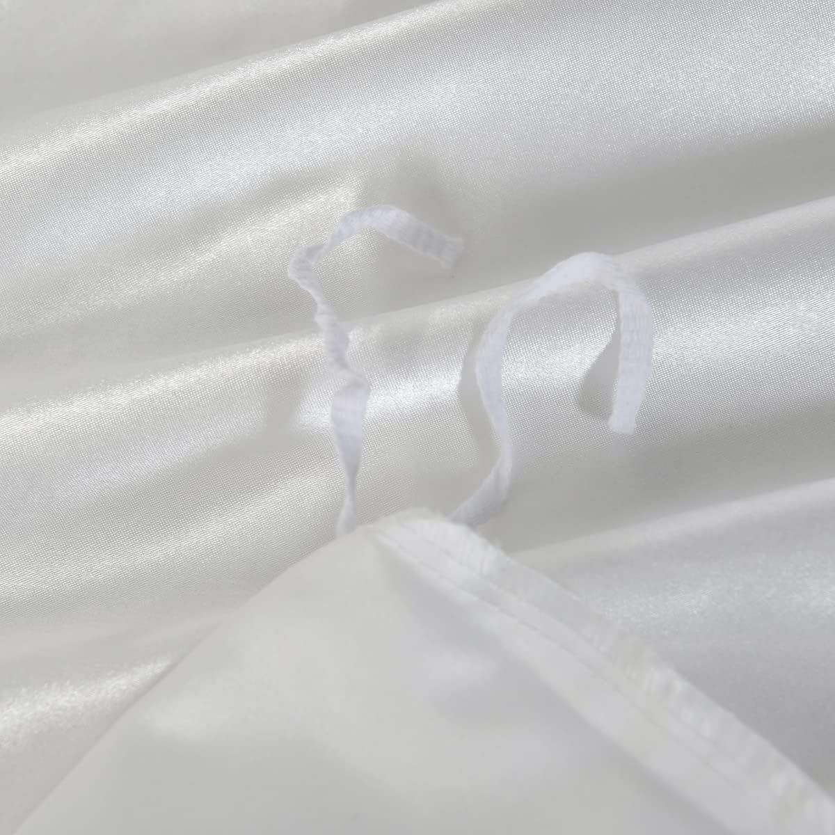 Satin Quilt cover Set Hotel 3 Pieces Quilt cover with Pillowcase, Art Silk Bedding Set-Luxury Soft Silky V1317-SD90-AUQ-3JT-BZ-BAI