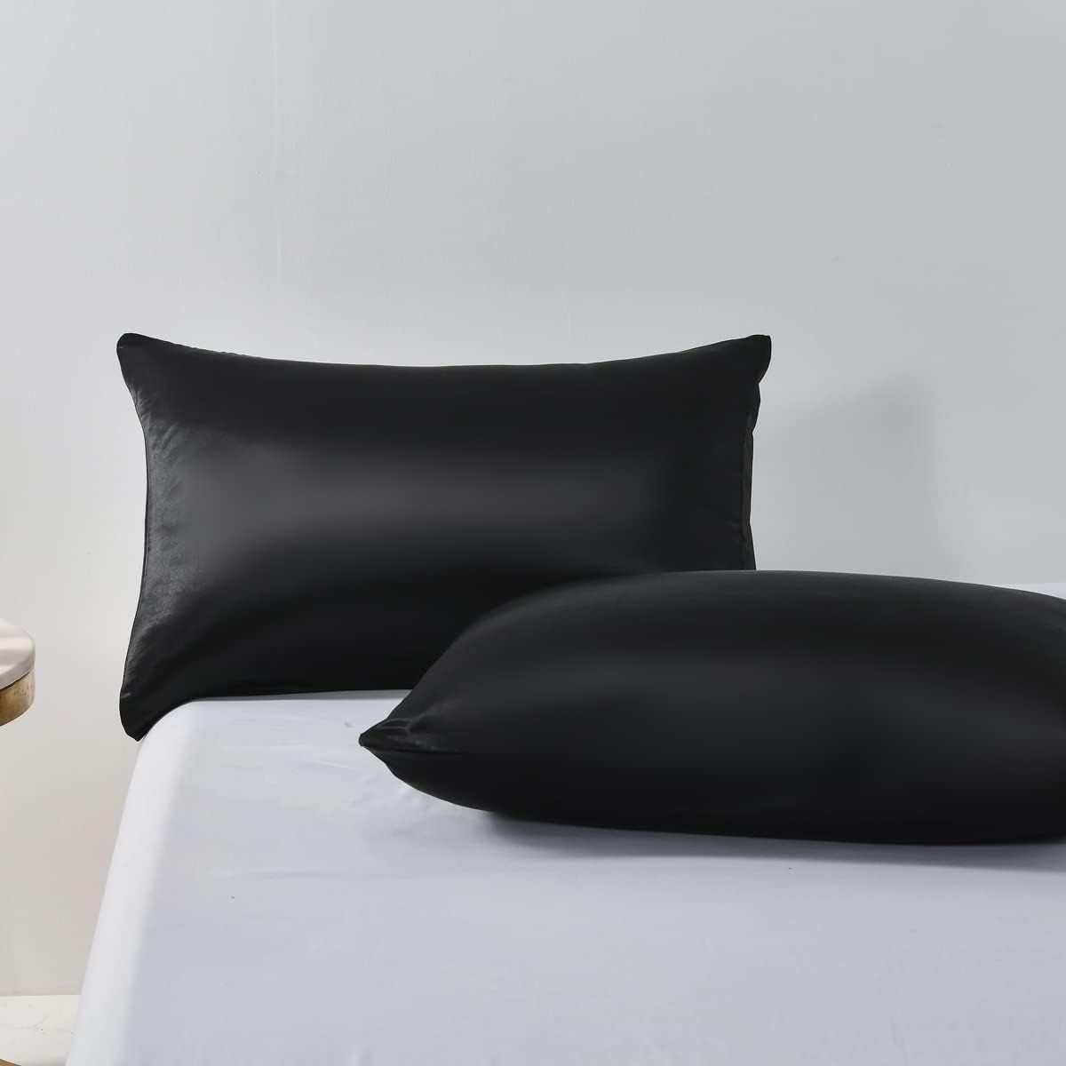 Satin Quilt cover Set Hotel 3 Pieces Quilt cover with Pillowcase, Art Silk Bedding Set-Luxury Soft Silky V1317-SD90-AUQ-3JT-BZ-HEI