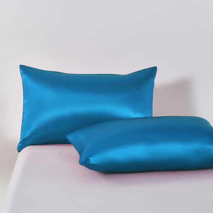 Satin Quilt cover Set Hotel 3 Pieces Quilt cover with Pillowcase, Art Silk Bedding Set-Luxury Soft Silky pillowcase for Hair and Skin, Similar to Silk Duvet/Donna Cover Set- 3 Pieces(Super King,Ocean)