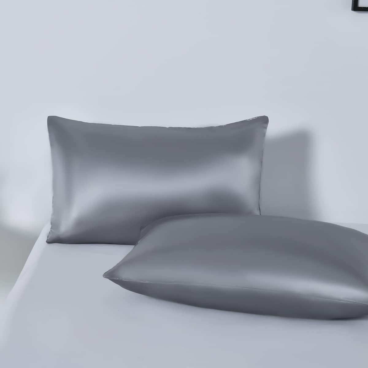 Satin Quilt cover Set Hotel 3 Pieces Quilt cover with Pillowcase, Art Silk Bedding Set-Luxury Soft Silky V1317-SD90-AUSK-3JT-BZ-HUI
