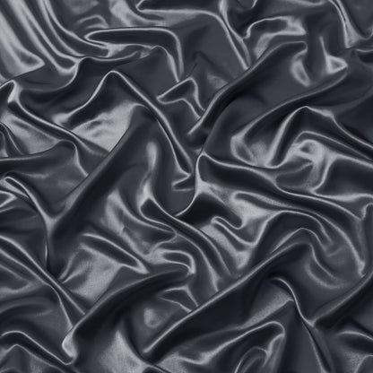 Satin Fitted Sheet Set Hotel 3 Pieces Fitted Sheet with Pillowcase, Art Silk Bedding Set-Luxury Soft Silky Sheets for Hair and Skin, Similar to Silk Fitted Sheets Set 3 Pieces(Super King,Grey)