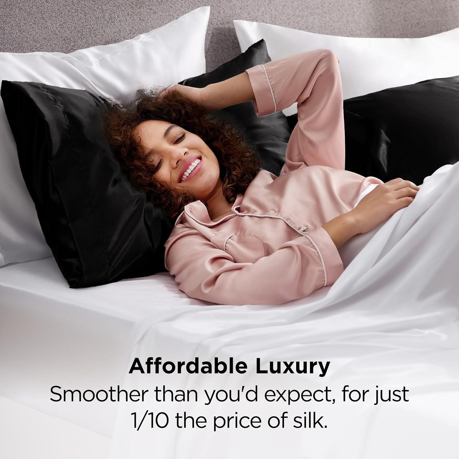 Silk Pillowcase for Hair and Skin Mulberry Silk Pillowcase Soft Breathable Smooth Both Sided Natural Silk V1317-SD90-AUST-HEI