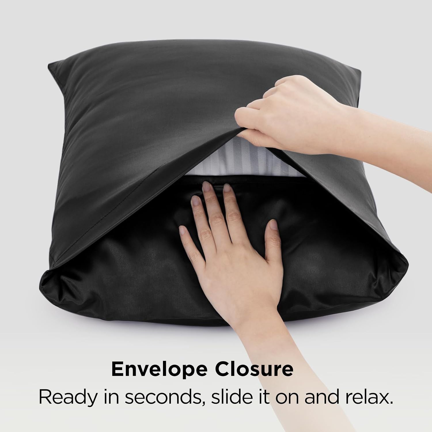 Silk Pillowcase for Hair and Skin Mulberry Silk Pillowcase Soft Breathable Smooth Both Sided Natural Silk V1317-SD90-AUST-HEI
