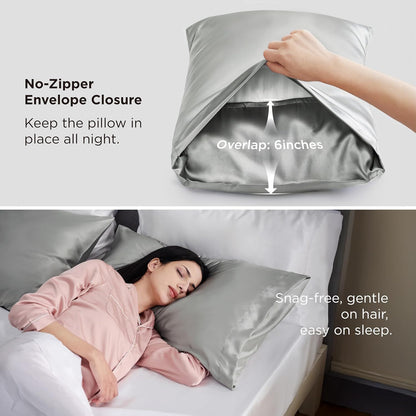 Silk Pillowcase for Hair and Skin Mulberry Silk Pillowcase Soft Breathable Smooth Both Sided Natural Silk V1317-SD90-AUST-HUI