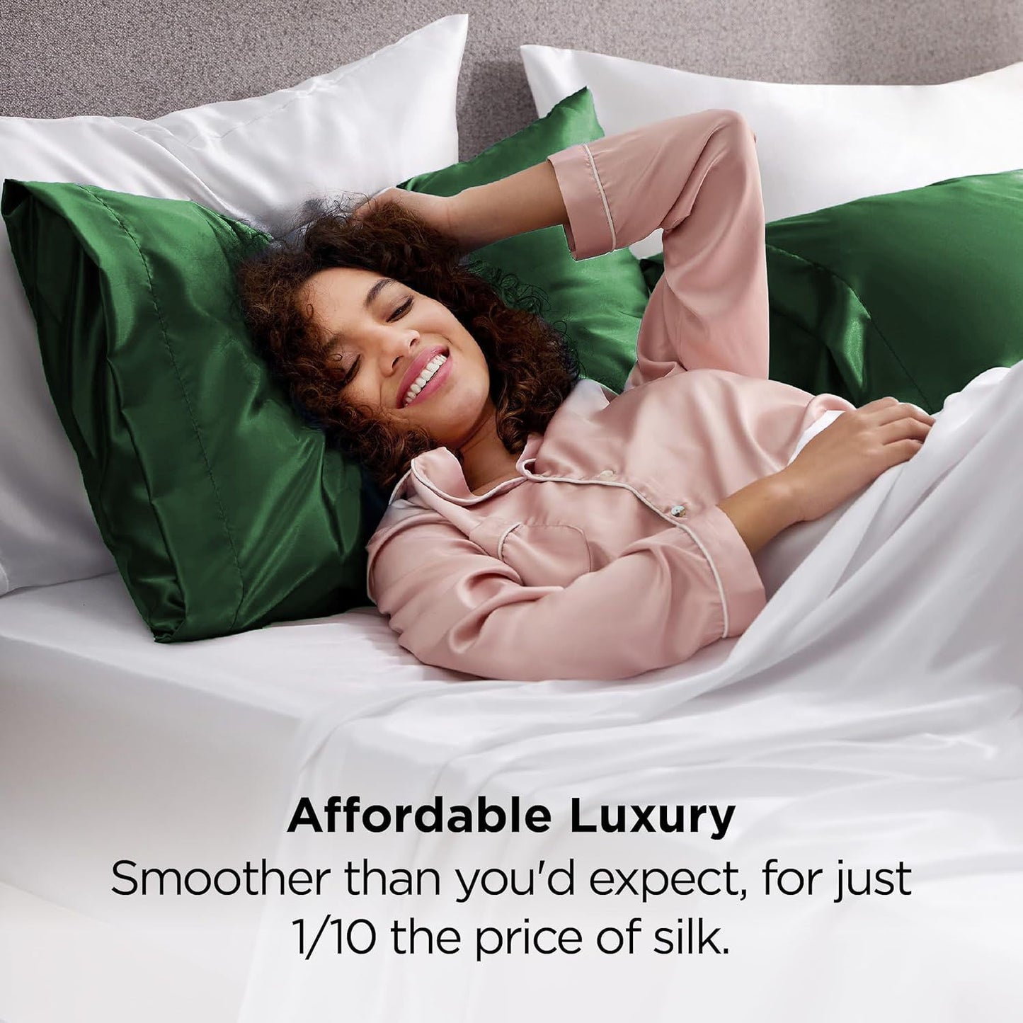 Silk Pillowcase for Hair and Skin Mulberry Silk Pillowcase Soft Breathable Smooth Both Sided Natural Silk V1317-SD90-AUST-LV