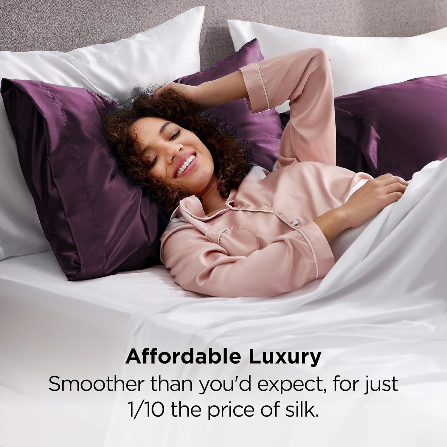 Silk Pillowcase for Hair and Skin Mulberry Silk Pillowcase Soft Breathable Smooth Both Sided Natural Silk V1317-SD90-AUST-ZI