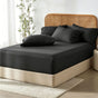 3 Piece Hotel Bamboo Cooling Fitted Sheet Set & Pillowcase -Ultra Soft 2000TC Breathable Fitted Bed Sheets V1317-ZXW9-AUD-3JT-CL-HEI