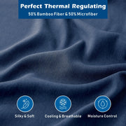 3 Piece Hotel Bamboo Cooling Sheet Set -Ultra Soft 2000TC Breathable Bed Sheets Set with 37 Centimetre Deep V1317-ZXW9-AUKS-4JT-NV