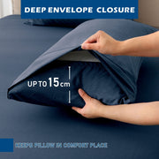 3 Piece Hotel Bamboo Cooling Sheet Set -Ultra Soft 2000TC Breathable Bed Sheets Set with 37 Centimetre Deep V1317-ZXW9-AUKS-4JT-NV