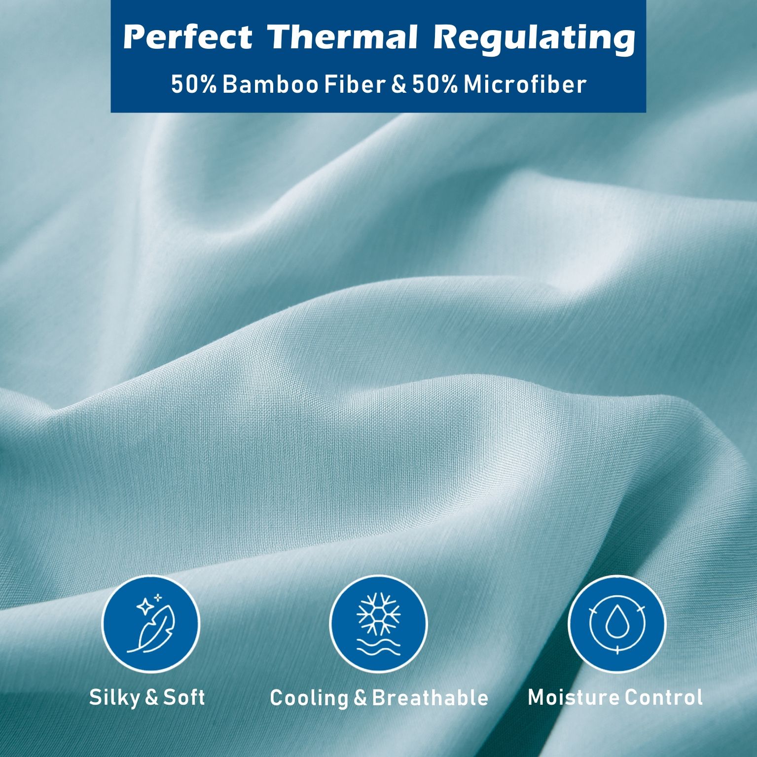 3 Piece Hotel Bamboo Cooling Sheet Set -Ultra Soft 2000TC Breathable Bed Sheets Set with 37 Centimetre Deep V1317-ZXW9-AUKS-4JT-QL