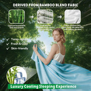 3 Piece Hotel Bamboo Cooling Sheet Set -Ultra Soft 2000TC Breathable Bed Sheets Set with 37 Centimetre Deep V1317-ZXW9-AUKS-4JT-QL