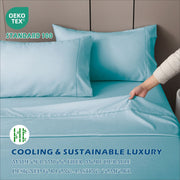 3 Piece Hotel Bamboo Cooling Sheet Set -Ultra Soft 2000TC Breathable Bed Sheets Set with 37 Centimetre Deep V1317-ZXW9-AUKS-4JT-QL