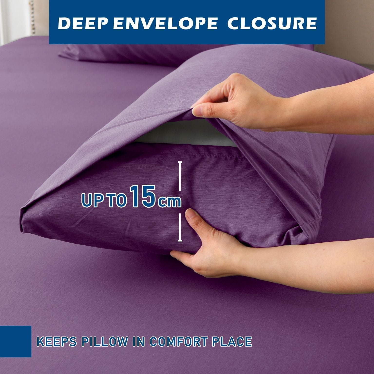 3 Piece Hotel Bamboo Cooling Sheet Set -Ultra Soft 2000TC Breathable Bed Sheets Set with 37 Centimetre Deep Pocket-Cooling Sheets for Hot Sleepers(Purple,King Single)