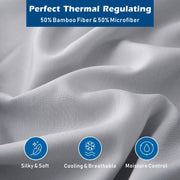 3 Piece Hotel Bamboo Cooling Sheet Set -Ultra Soft 2000TC Breathable Bed Sheets Set with 37 Centimetre Deep V1317-ZXW9-AUS-4JT-YH
