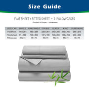 3 Piece Hotel Bamboo Cooling Sheet Set -Ultra Soft 2000TC Breathable Bed Sheets Set with 37 Centimetre Deep V1317-ZXW9-AUS-4JT-YH