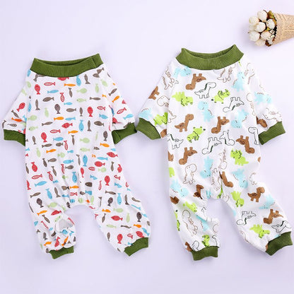Haji Cotton Pet Four Legged Clothes Small fish XS V1328-4000985532257