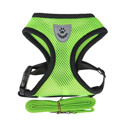 Dog Vest Harness Graceful Pet Mesh Small Medium Green V1328-4377596724421