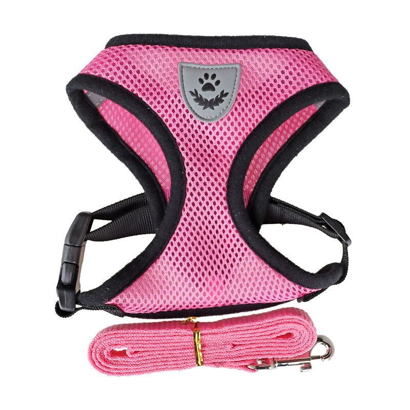 Dog Vest Harness Graceful Pet Mesh Small Medium Pink V1328-4377596724428