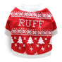 DROOLING DOG Pet Dog Cat Clothes Cotton T Shirt Red background and white border (Christmas tree) XS V1328-4411830142321