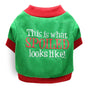 DROOLING DOG Pet Dog Cat Clothes Cotton T Shirt Green bottom with red edges (spoiled shoes) V1328-4411830142352