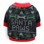 DROOLING DOG Pet Dog Cat Clothes Cotton T Shirt Black Red Edge (Christmas Bones) V1328-4411830142363