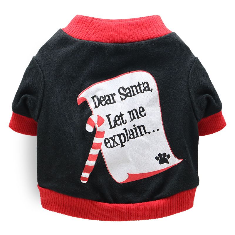 DROOLING DOG Pet Dog Cat Clothes Cotton T Shirt Black with Red Edge (Envelope) M V1328-4411830142380