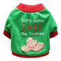 DROOLING DOG Pet Dog Cat Clothes Cotton T Shirt Green background with red edge (biscuit) M V1328-4411830142393