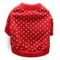DROOLING DOG Pet Dog Cat Clothes Cotton T Shirt Red (dot) V1328-4411830142425