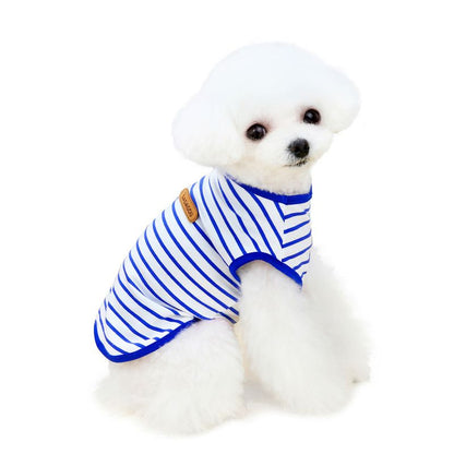 DADAGOU Dog Vest Cotton Striped Casual Pet Clothing 21 Casual Striped Vest-Red XXL V1328-4578239685617