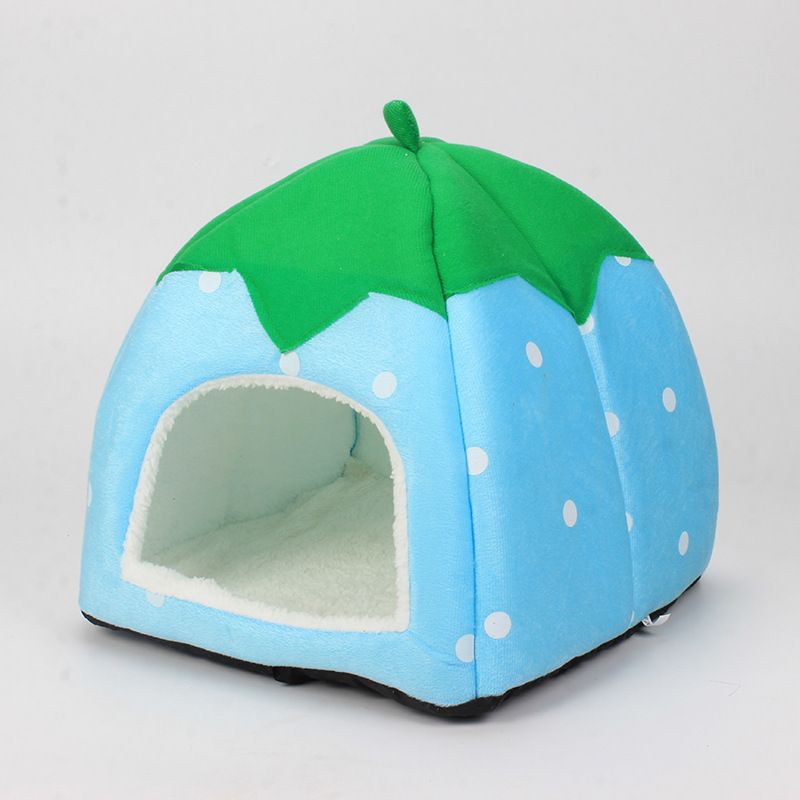 Strawberry Pet Nest Suede Small Dog Cat Bed Pink XL(48*48*48) is suitable for about 16 Jin V1328-4581024528797