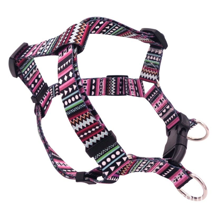 DEYUAN Bohemian Dog Harness Polyester Bomi Orange L:2.5*60-93cm V1328-4703954661431