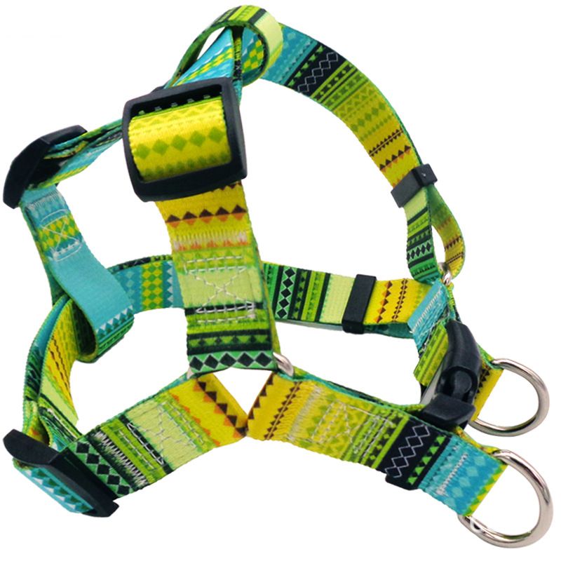 DEYUAN Bohemian Dog Harness Polyester Bomi Orange L:2.5*60-93cm V1328-4703954661431