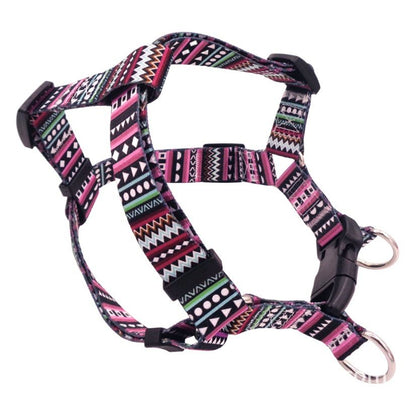 DEYUAN Bohemian Dog Harness Polyester Pink Rose L:2.5*60-93cm V1328-4703954661437
