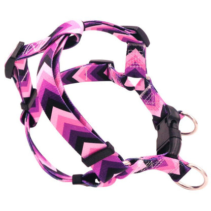 DEYUAN Bohemian Dog Harness Polyester Purple Arrow L:2.5*60-93cm V1328-4703954661443