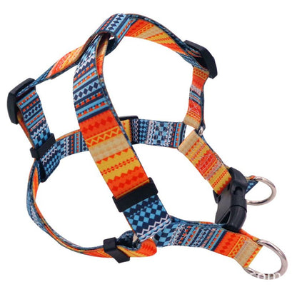 DEYUAN Bohemian Dog Harness Polyester Bomi Purple S:1.5*32-45cm V1328-4703954661454