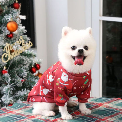 Valley Dog Pet Clothes Fleece Two Legged Autumn Winter (Anhui hair) two legs compound Velvet wine red bottom V1328-4706256845810