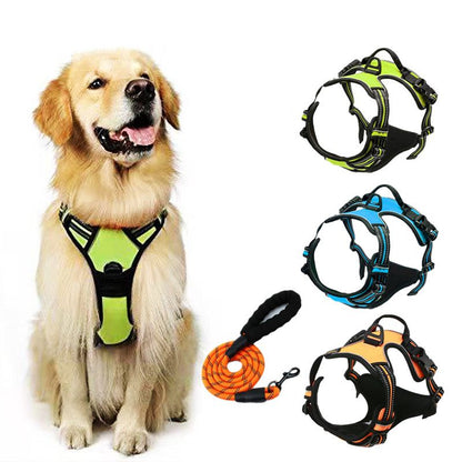 Micardi Reflective Dog Harness Vest Leash Pink V1328-4822701185795