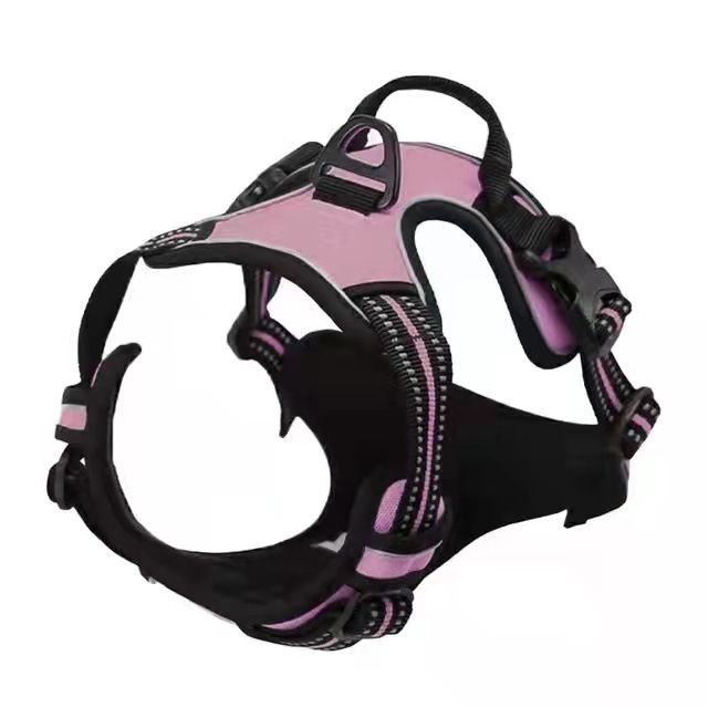 Micardi Reflective Dog Harness Vest Leash Pink XL V1328-4822701185797