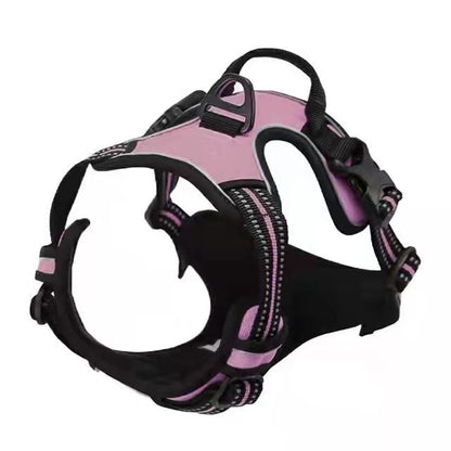 Micardi Reflective Dog Harness Vest Leash Pink XL V1328-4822701185797