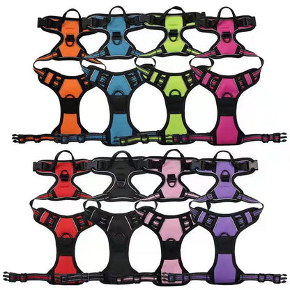 Micardi Reflective Dog Harness Vest Leash Pink XL V1328-4822701185797